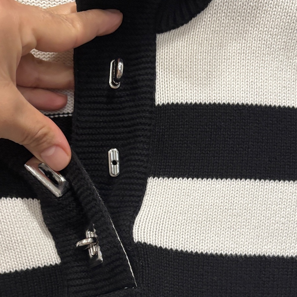 Lauren Ralph Lauren Black and White Cotton Top - Picture 5 of 5